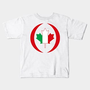 Italian Canadian Multinational Patriot Flag Series Kids T-Shirt